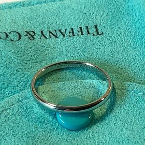 Tiffany & Co. PT950 Ring Classic Band Wedding 2.2mm Size 8.25